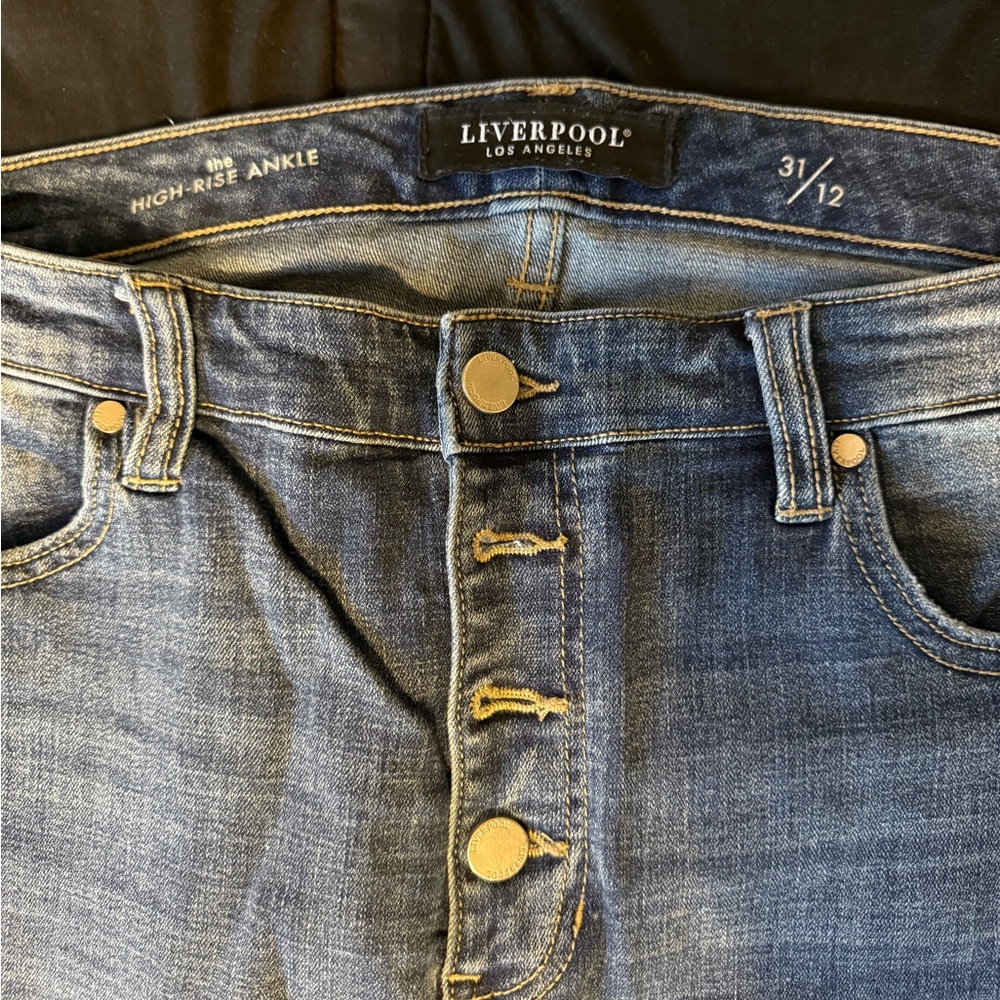Liverpool High Rise Button-Fly Denim Jeans - Picture 2 of 3